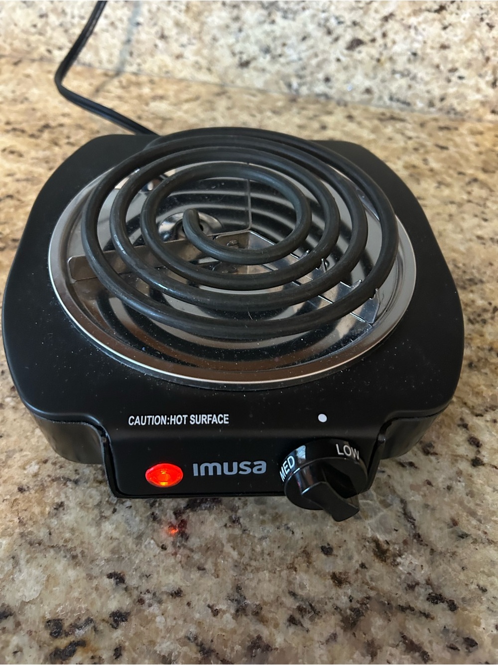 IMUSA Single Electric Coil Hot Plate - Black
